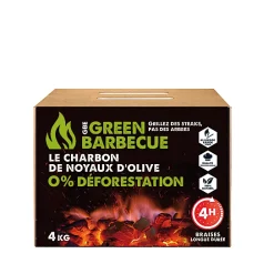 Castorama Charbon Noyaux D'olives GreenBarbecue 4kg