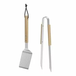 Castorama Pince Et Spatule Manches En Bois Pour Barbecue Blooma