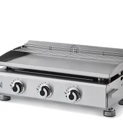 Castorama Plancha Gaz Brasero Silvia II G 3 Feux Plaque Inox