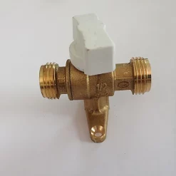 Castorama Robinet D'arrêt Ou De Commande D'appareils Gaz Naturel DN 1/2 Avec Patte De Fixation, Sorties Mâles 15x21