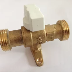 Castorama Robinet D'arrêt Ou De Commande D'appareils Gaz Naturel DN 3/4 Avec Patte De Fixation, Sorties Mâles 20x27